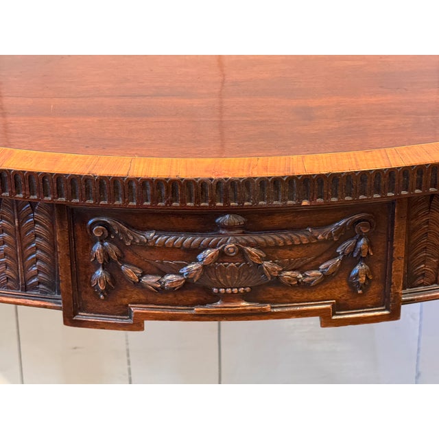 Late 19th Century English Mahogany Serpentine Server For Sale - Image 6 of 13