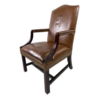 Hancock and Moore Classic Brown Leather Armchair. For Sale