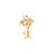 A vintage 14k gold charm featuring a detailed palm tree design. The charm includes a small sign with "Florida" inscribed....