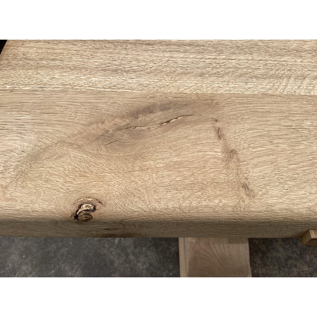 Antique French Oak Weathered Farmhouse/Monastery Table For Sale In New York - Image 6 of 11