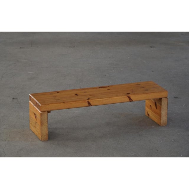 Mid-Century Swedish Modern Brutalist Table or Bench in Pine, 1960s For Sale - Image 6 of 16