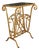 Mid-20th Century Hollywood Regency Gilt Metal Magazine Side Table With Mirrored Top For Sale