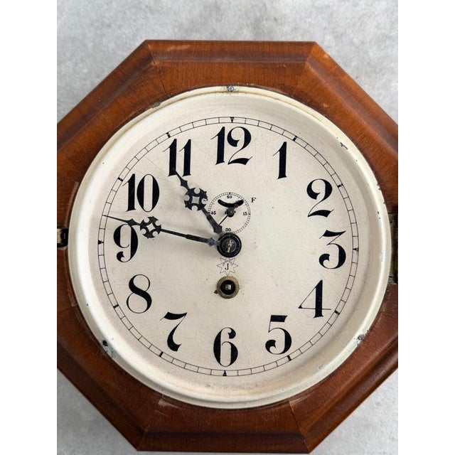 Metal Junghans Vienna Secession Wall Clock by Adolf Loos, 1920s For Sale - Image 7 of 12
