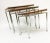 Dutch Veneered Wood and Chrome Nesting Tables, 1960s, Set of 3 For Sale - Image 3 of 9