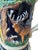 Navy Blue Large 2l German Stein With Hunter, Stag, and Squirrel Handle For Sale - Image 8 of 11