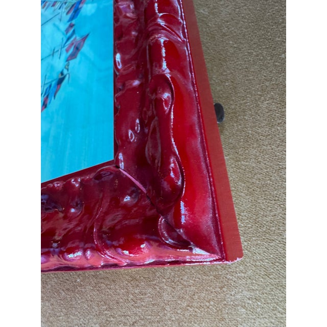 Wood Contemporary Mary Maguire Original Ship Sailboat Print “All Flags Flying”, Framed For Sale - Image 7 of 12