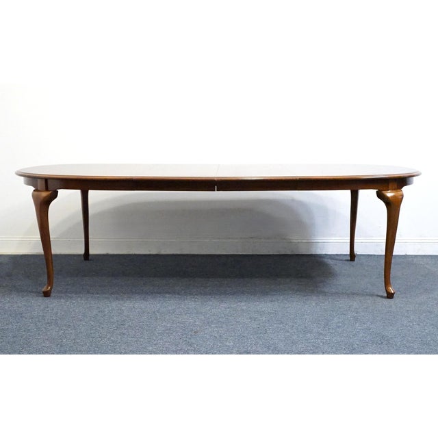 BERNHARDT FURNITURE Solid Cherry Traditional Style 102" Oval Dining Table 125-203 29.5" High 66" Wide 43.5" Deep Apron:...
