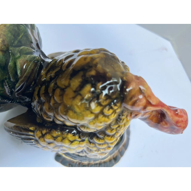 Brown Vintage Ceramic Turkey Cachepot For Sale - Image 8 of 8