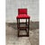Pair of Vintage Jacobean Style Hardwood Bar Stools. Solid wood frame, brass nailed, very heavy and sturdy Upholstery is...