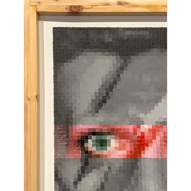 Francisco Vital "David Bowie Ziggy Stardust" Contemporary Pop Art Pixelated Portrait Painting, 2021 For Sale - Image 4 of 10
