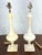 Pair of Fine Elegant Alabaster Marble Onion Shape Bases Table Lamps Clean! For Sale - Image 6 of 13
