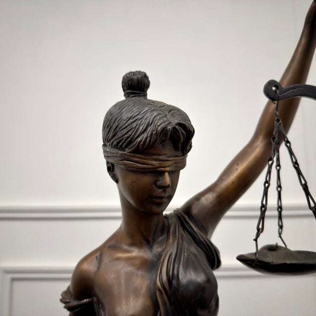 Bronze Statue of Lady Justice For Sale - Image 6 of 11