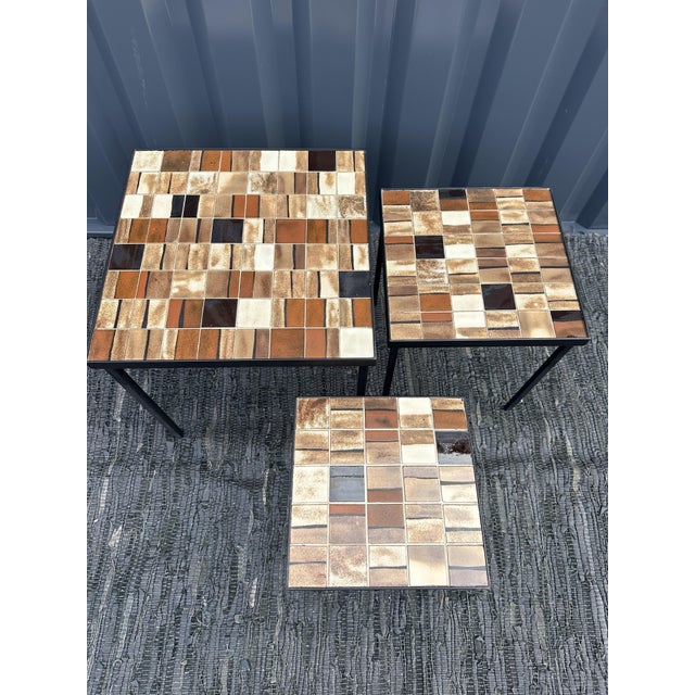 Vintage Nesting Tables by Mado Jolain, 1960s, Set of 3 For Sale - Image 16 of 18