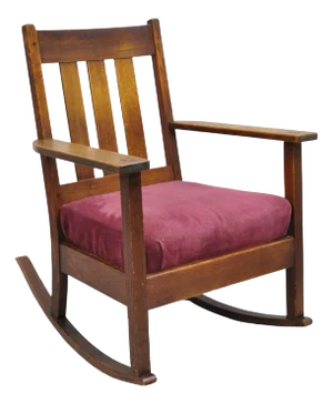 Early 20th Century Antique Mission Oak Arts & Crafts Slat Back Stickley Style Rocker Rocking Chair