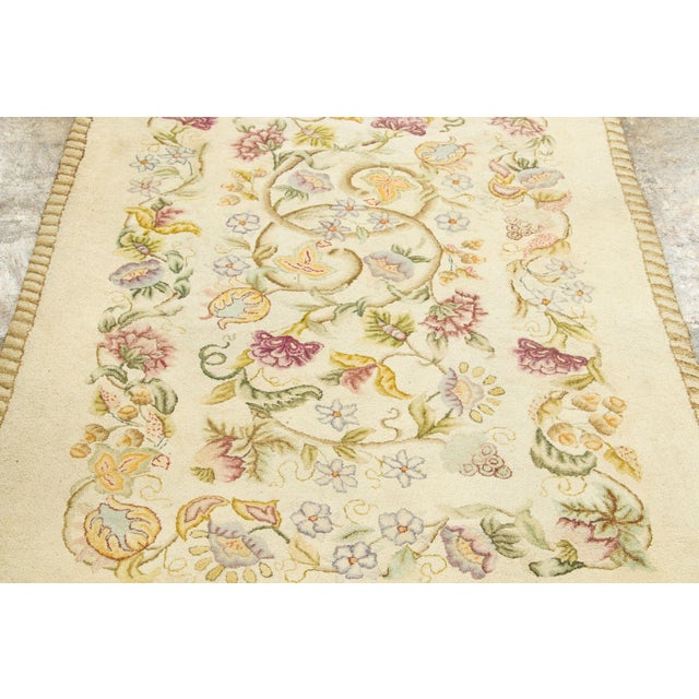 Rug & Kilim Antique Hooked Floral Polychromatic Wool Rug by Rug & Kilim, 1920-1929 For Sale - Image 4 of 9