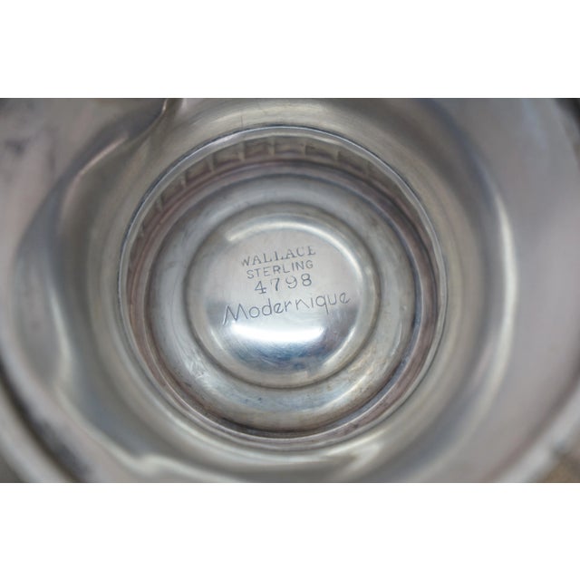 Late 20th Century Wallace Sterling Silver 4798 Modernique Candy Nut Bon Dish Compote 102g For Sale - Image 10 of 10