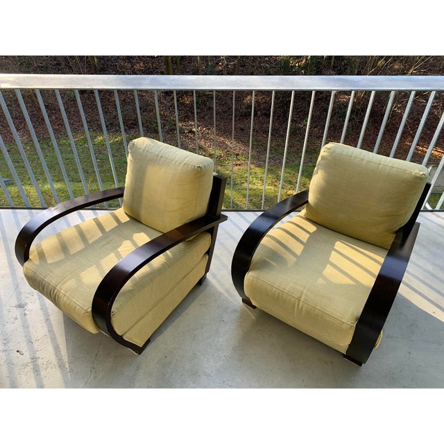 Black Art Deco Style Club Chairs from Roche Bobois, 1990s, Set of 2 For Sale - Image 8 of 18