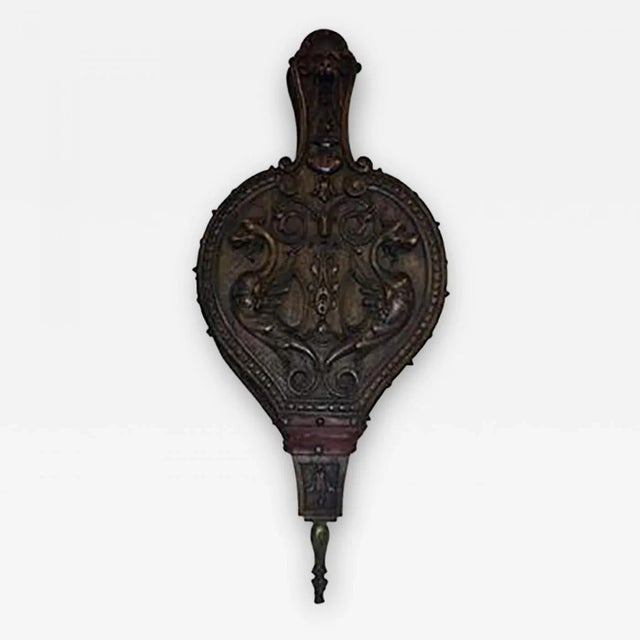 Italian Hand-carved 19th Century Fire Bellows For Sale - Image 9 of 9