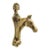 Antique English Brass Horse Doorknocker For Sale