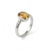 Contemporary Citrine & Cubic Zirconia Engagement Ring, November Birthstone Ring Us 7 For Sale - Image 3 of 4