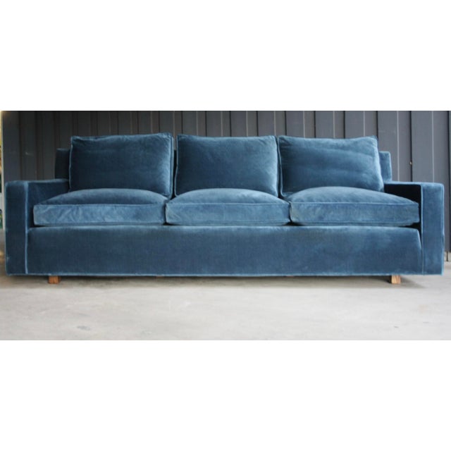 Peacock Blue Velvet Sofa Chairish