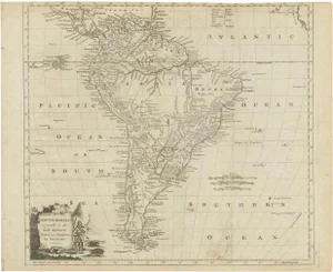 Map of South America of Chili, 1775
