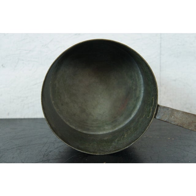 19th Century Antique French Country Farmhouse Copper Sauce Saute Pan Cook Pot For Sale - Image 5 of 13