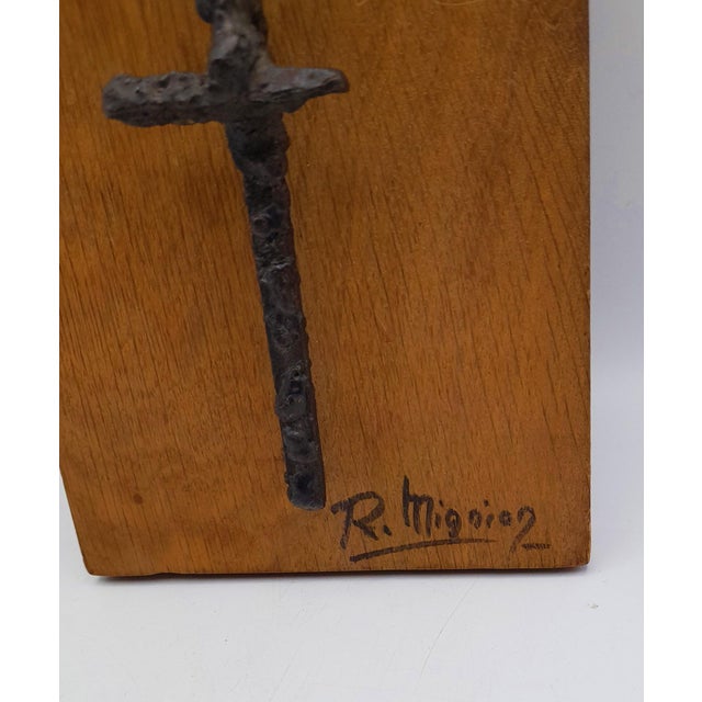 Brutalist Sculpture Crucifix by René Mignion, France, 1967 For Sale - Image 11 of 18