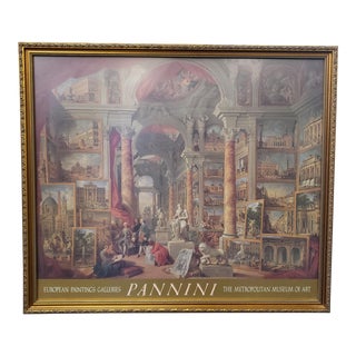 1991 Metropolitan Museum of Art Giovanni Paolo Pannini Exhibition Poster, Framed For Sale