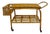Two-Tier Bamboo and Wicker Bar Trolley with Bottle Compartment, 1960s For Sale