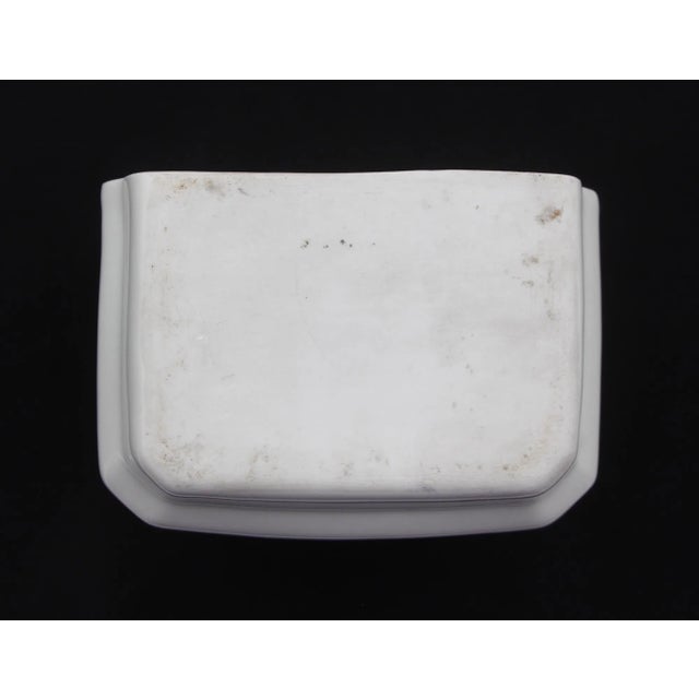 Mid 20th Century Vintage European White Ceramic Toothbrush Holder For Sale - Image 5 of 6