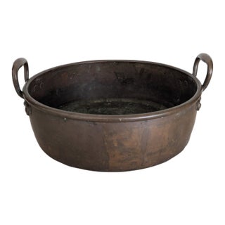 Large 19th C. English Copper Jam Pan For Sale