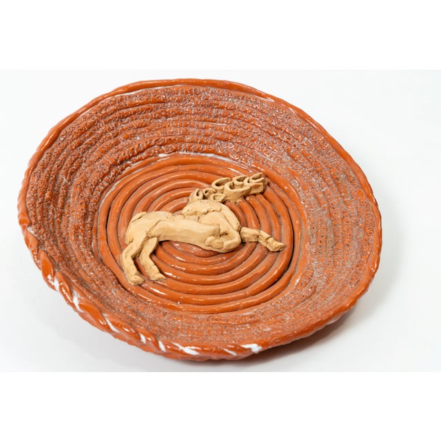 Ceramic Hungarian Studio Ceramic Miracle Deer Bowl with Runic Motifs, 1950s For Sale - Image 7 of 7