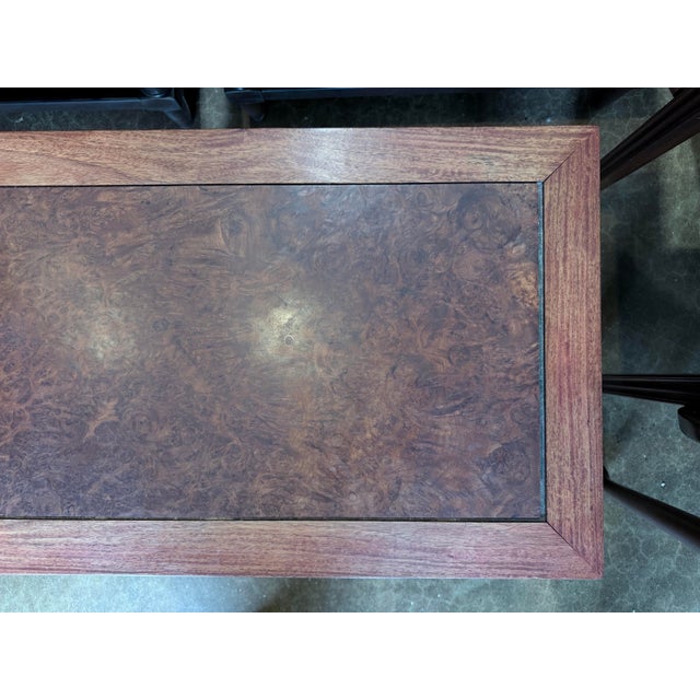 Vintage Ming Style Burl Wood Coffee Table For Sale - Image 4 of 7