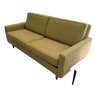 Vintage Room and Board Green Sofa For Sale