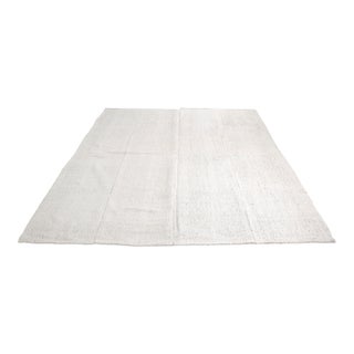 Vintage Black & White Kilim Rug For Sale