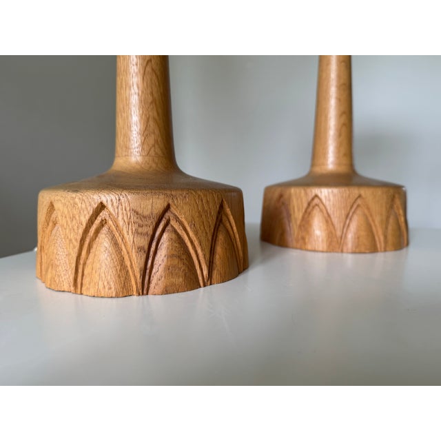 Oak Table Lamps by Ab Stilarmatur Tranås, Sweden, 1960s, Set of 2 For Sale - Image 6 of 12