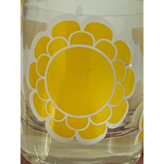 Vintage Colony Glass Flower Glasses and Ice Bucket Set For Sale - Image 10 of 10