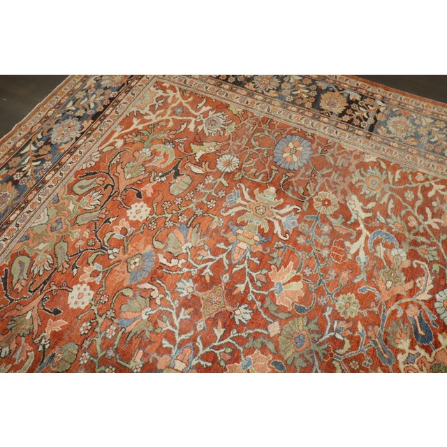 Red Lovely Antique Persian Mahal - 10'3" x 13'11" For Sale - Image 8 of 11