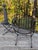 pair of orange slice chairs from Maurizio Tempestini for Salterini no maker's mark... recently sandblasted iron frame,...