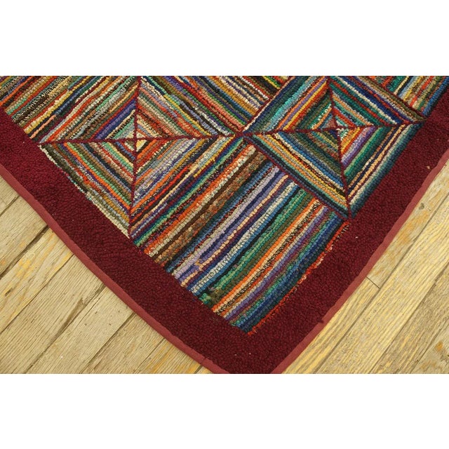 Mid-20th Century American Hooked Rug ( 7' 6'' x 9' 2'' - 228 x 279 cm ) For Sale - Image 12 of 12