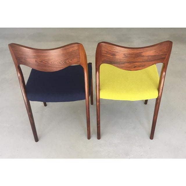Vintage Rosewood Dining Chairs from J.L. Møllers, Customizable Reupholstery, 1950s, Set of 4 For Sale - Image 6 of 18
