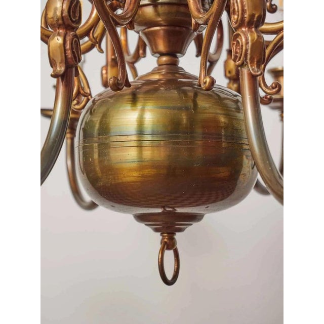 Goldenrod Vintage Flemish Eight-Armed Chandelier For Sale - Image 8 of 12