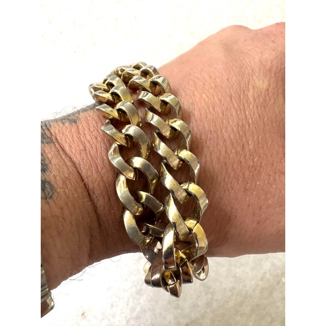 Coro Vintage Heavy, Gold Plated Chain Necklace by Coro For Sale - Image 4 of 5