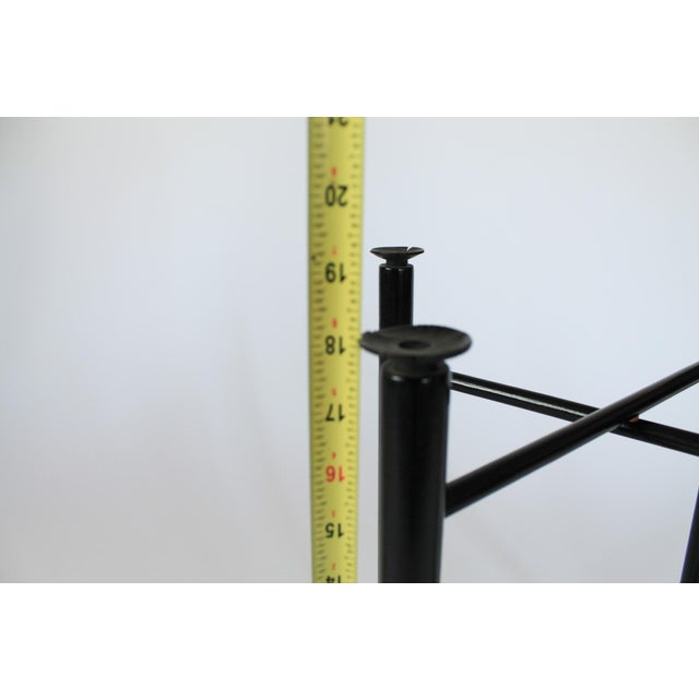 Vintage Black and Gold Painted Wood Foldable Side Table Base For Sale - Image 9 of 10