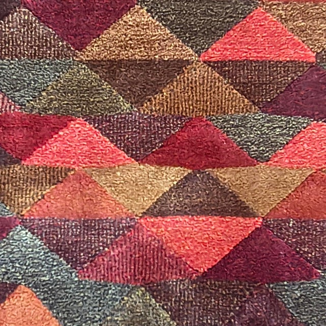 Italian Geometric Woolen Rug by Missoni for T&J Vestor, 1980s For Sale - Image 4 of 13
