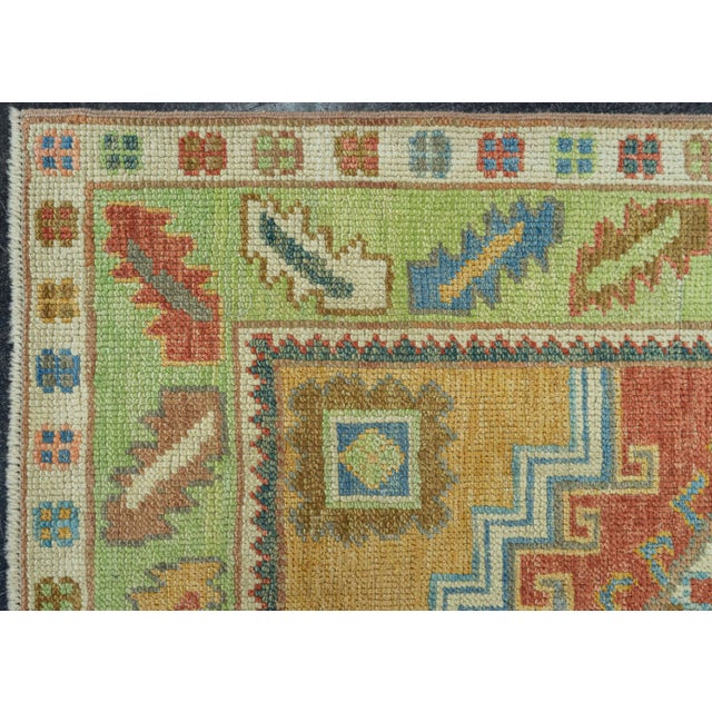 Turkish Oushak Rug 4'x 6'3" #19074 For Sale - Image 4 of 8