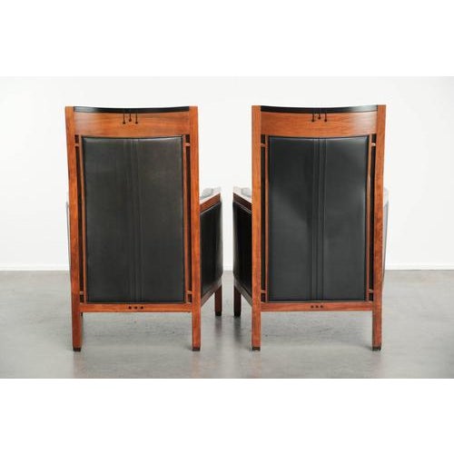 Art Deco Chairs in Black Cow Leather from Schuitema, Set of 2 For Sale - Image 3 of 16