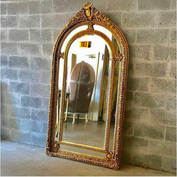 Gold French Louis XVI Style Floor Mirror Chairish