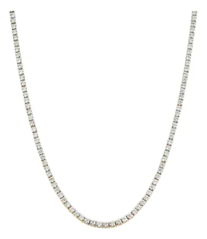 1.17ct Round Brilliant Diamond Tennis Necklace in 18k Yellow Gold- 18 Inch